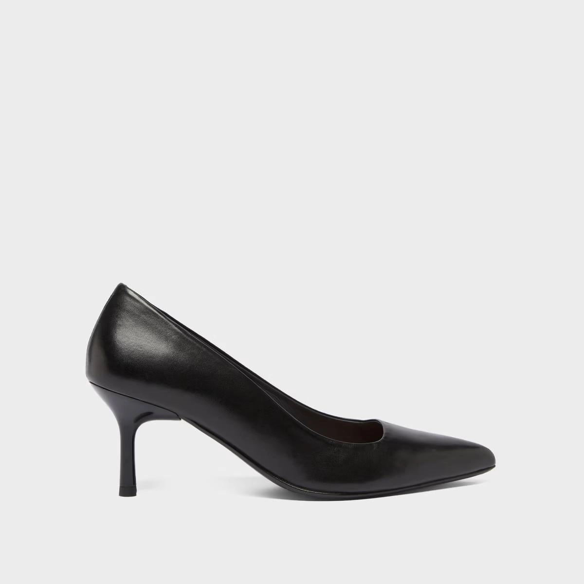 264- Dundee Cuir Noir Stylish Footwear