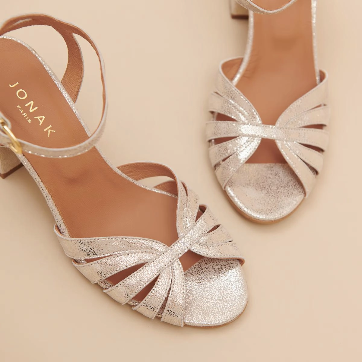 264-e Debacq Velours Lamin Platine Stylish Footwear