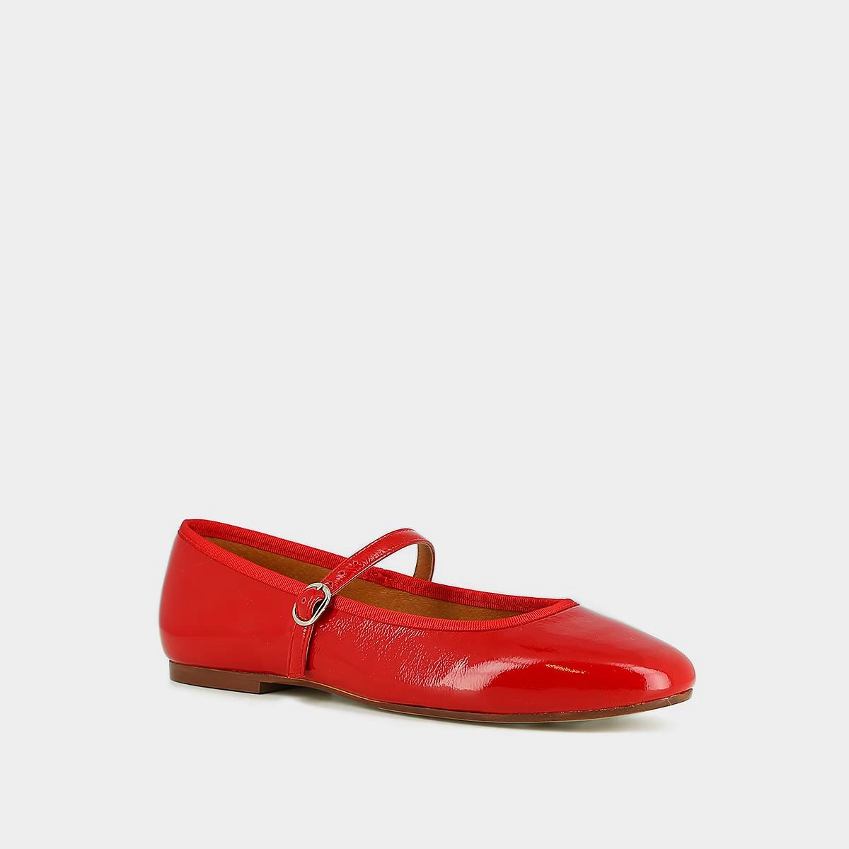 264-e Douceur Vernis Pliss Rouge Stylish Footwear