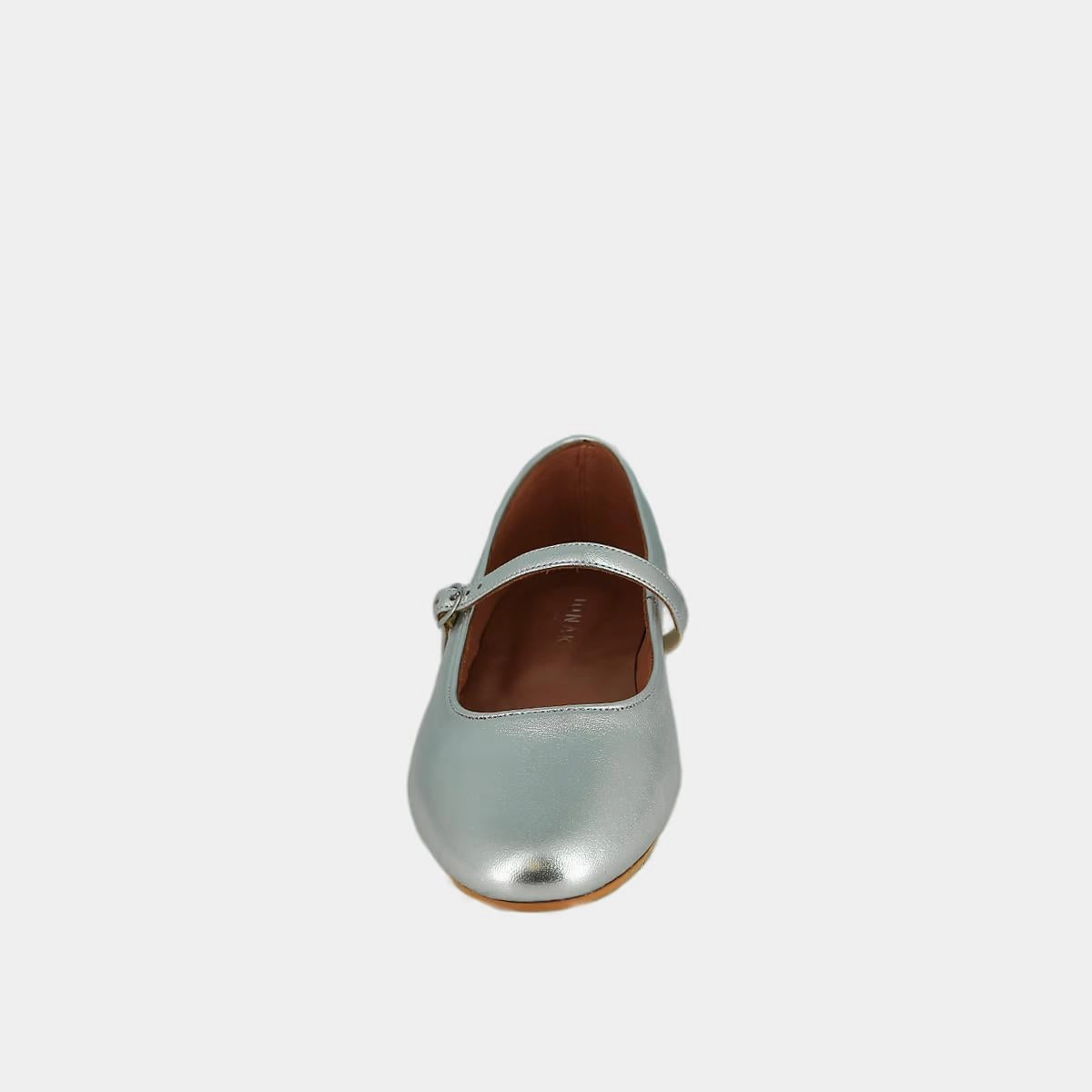 264-e Dunkie Cuir Metallis Argent Stylish Footwear