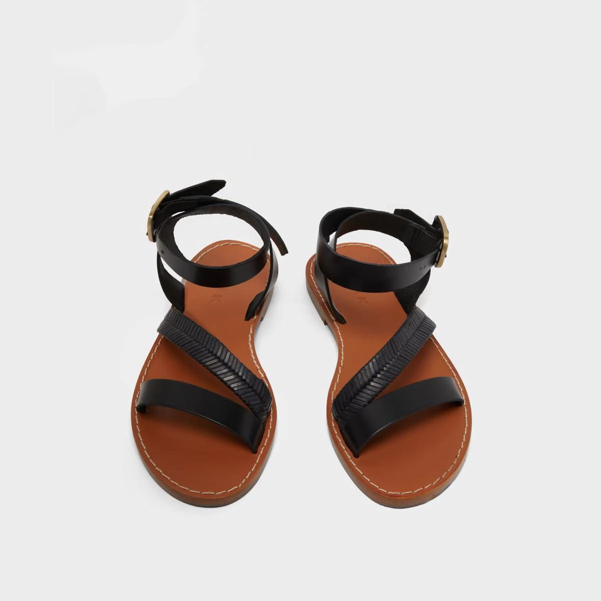 264-e Thelma-bis Cuir Glac Noir Stylish Footwear