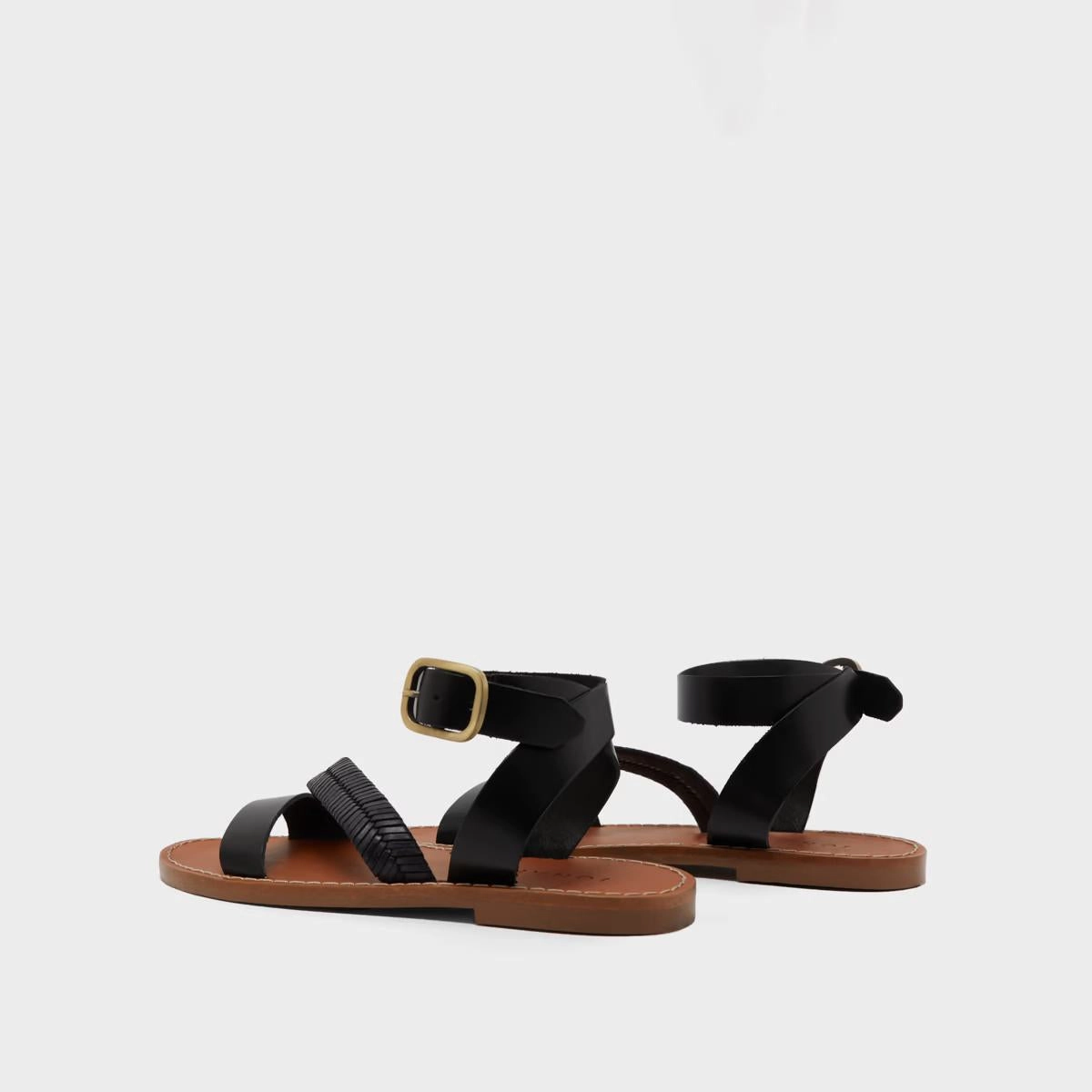 264-e Thelma-bis Cuir Glac Noir Stylish Footwear
