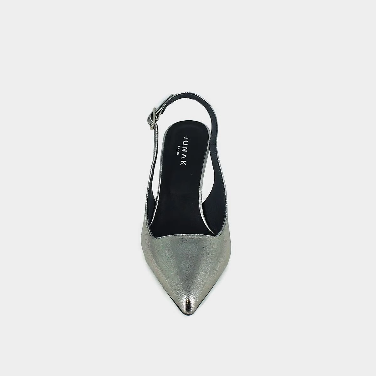264-lise Diamantus Cuir Metal Argent-Fonce Stylish Footwear