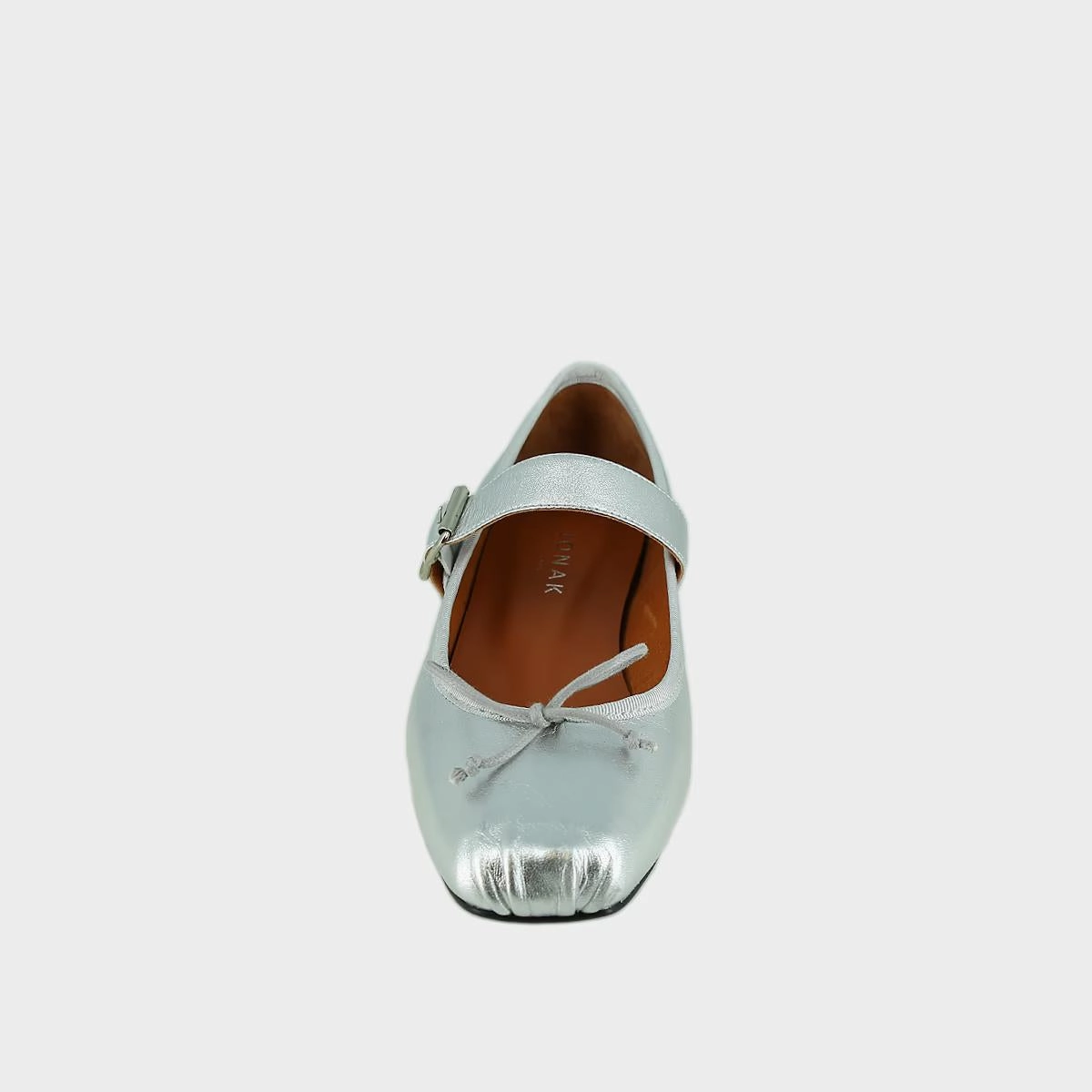 264-lise Dominante Cuir Metal Argent Stylish Footwear