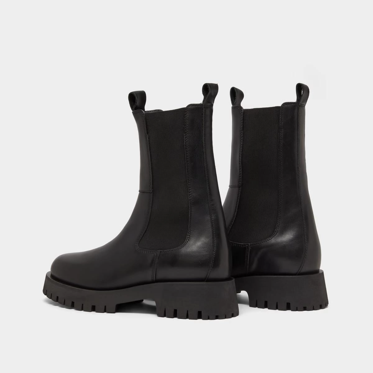 264- Ridle Cuir Noir Stylish Footwear