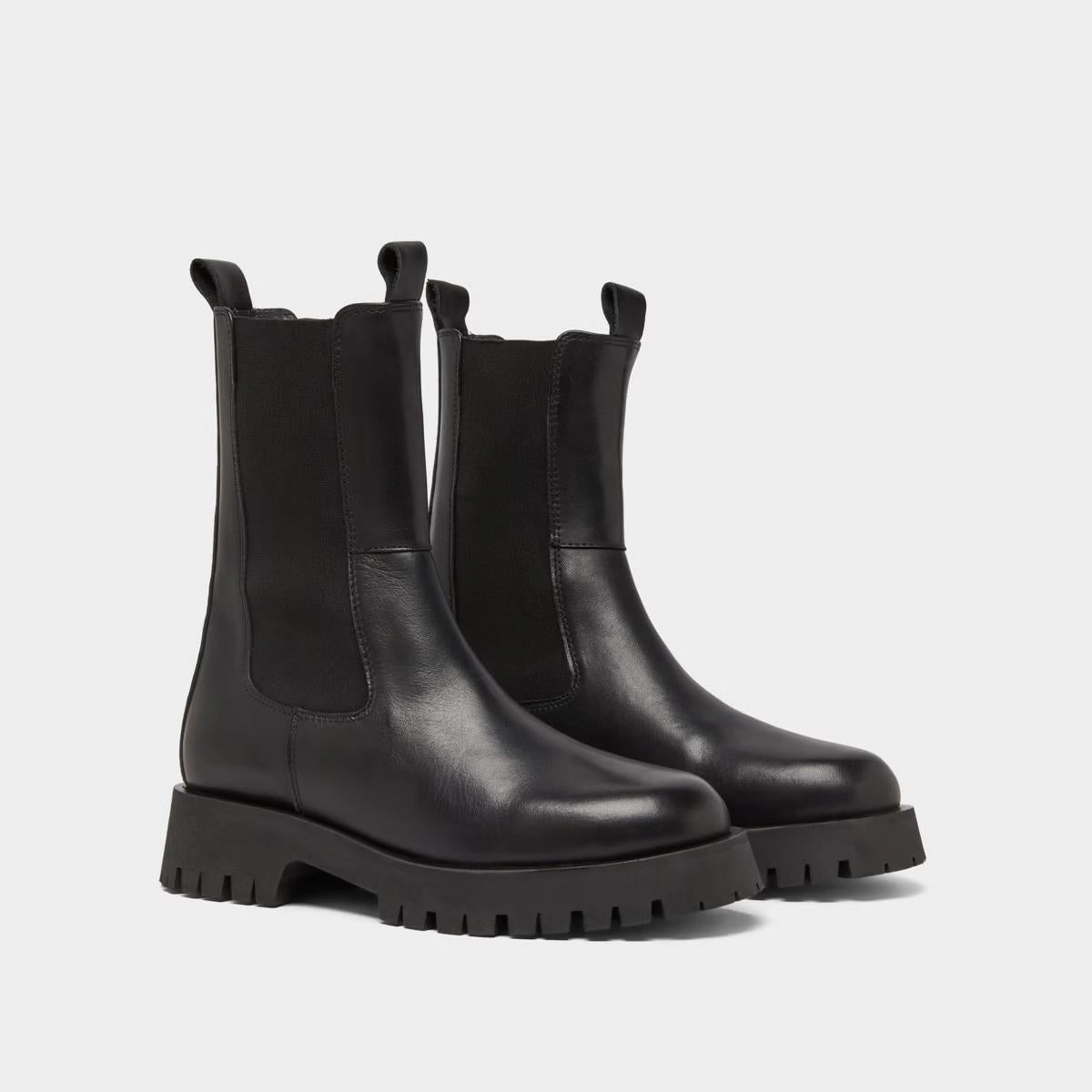 264- Ridle Cuir Noir Stylish Footwear