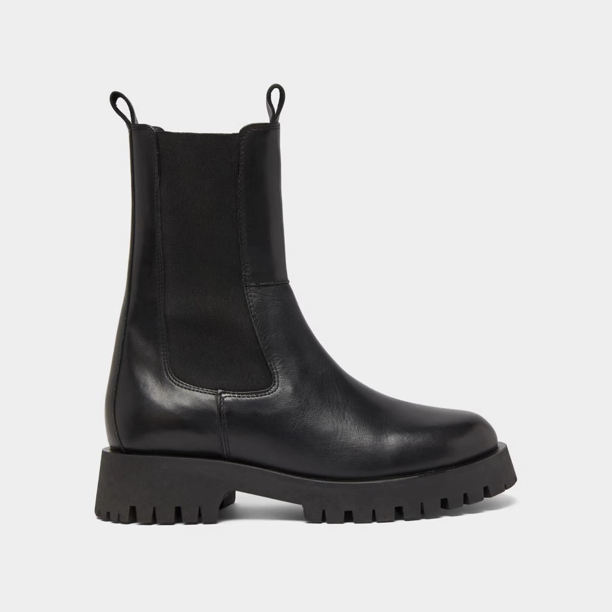 264- Ridle Cuir Noir Stylish Footwear