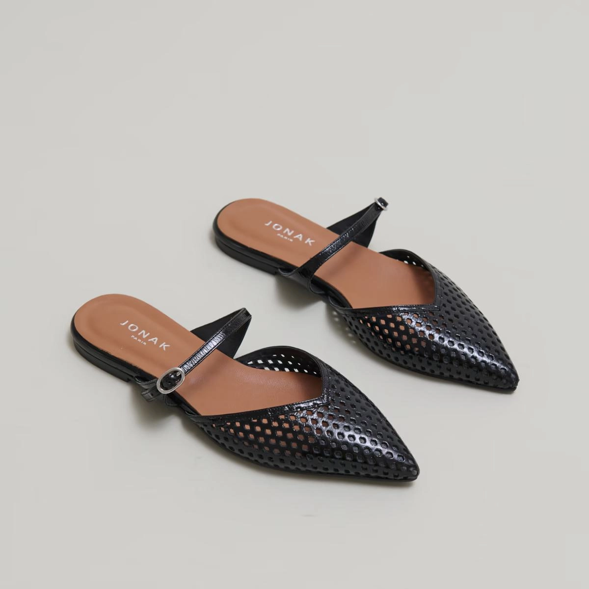 264-t Delicat Cuir Brillan Noir Jonak women's stylish shoes with modern design