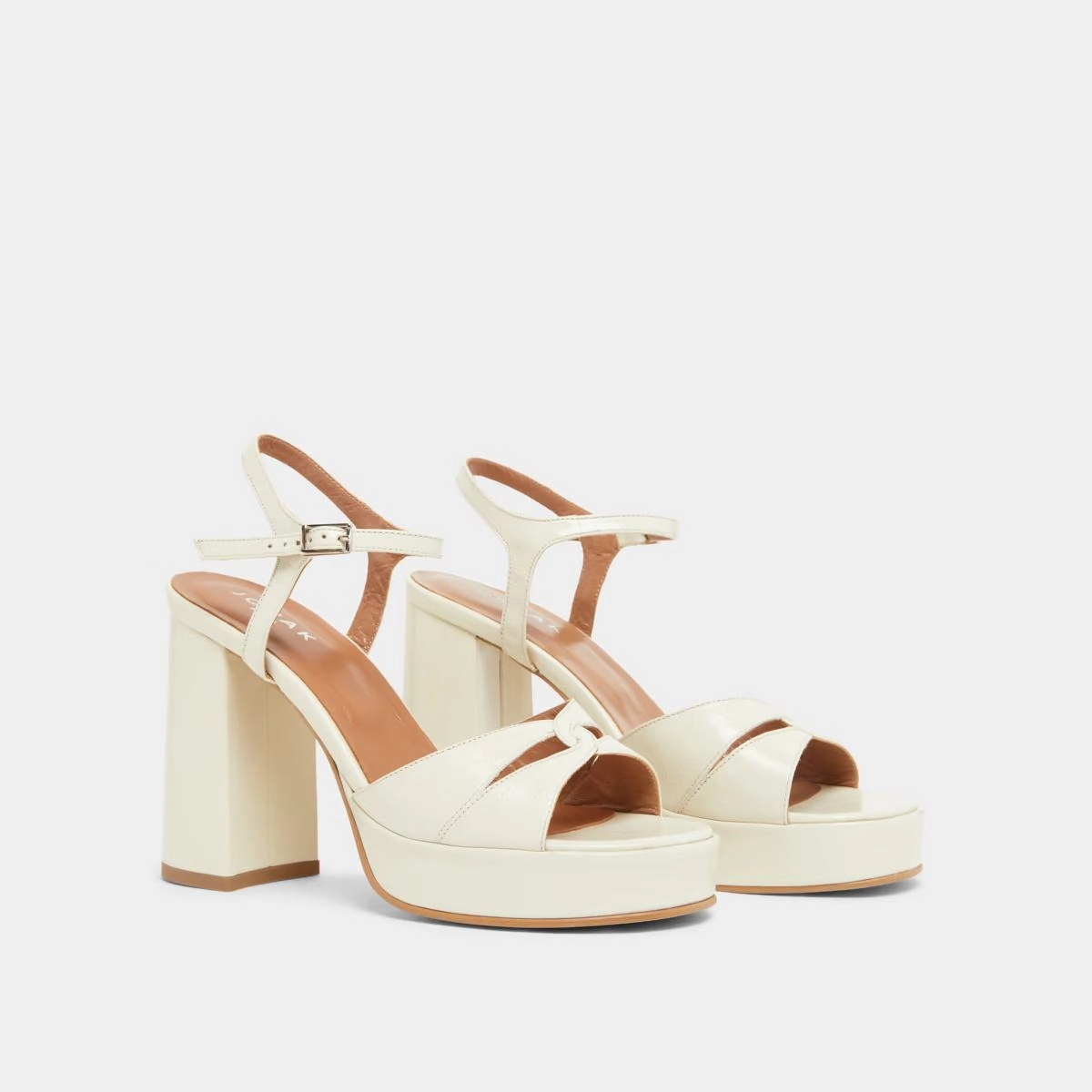 264-t Justine Cuir Brillan Ecru Stylish Footwear