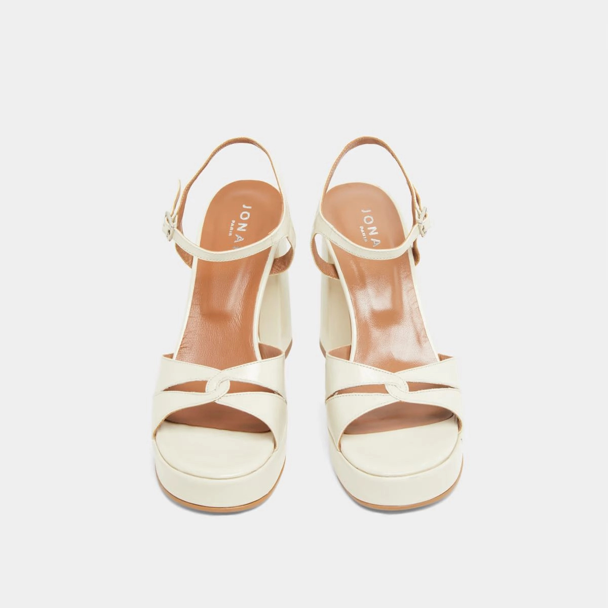 264-t Justine Cuir Brillan Ecru Stylish Footwear