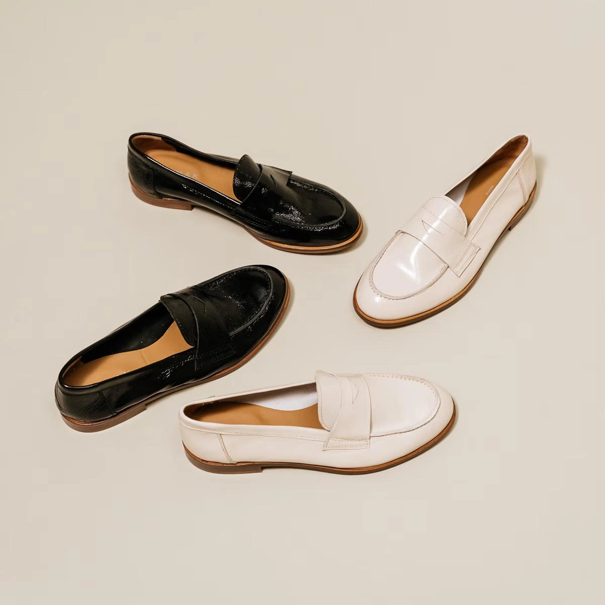 264- Thelma Vernis Plisse Ecru Stylish Footwear