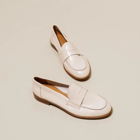 264- Thelma Vernis Plisse Ecru Jonak women's stylish shoes with modern design