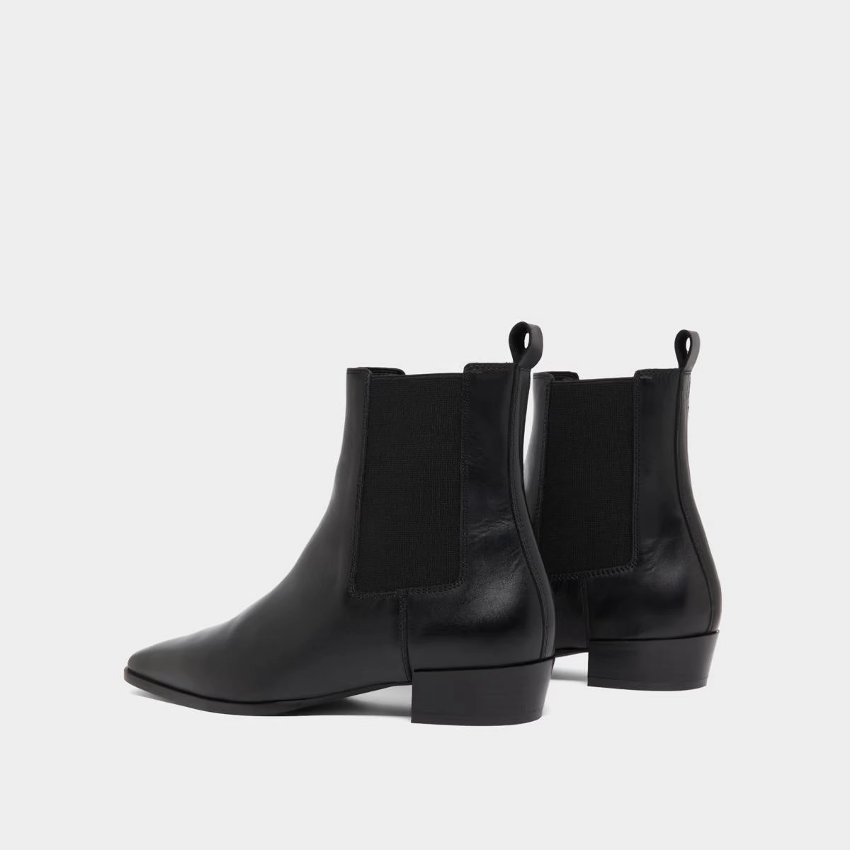 388- Papaye Cuir Noir Stylish Footwear