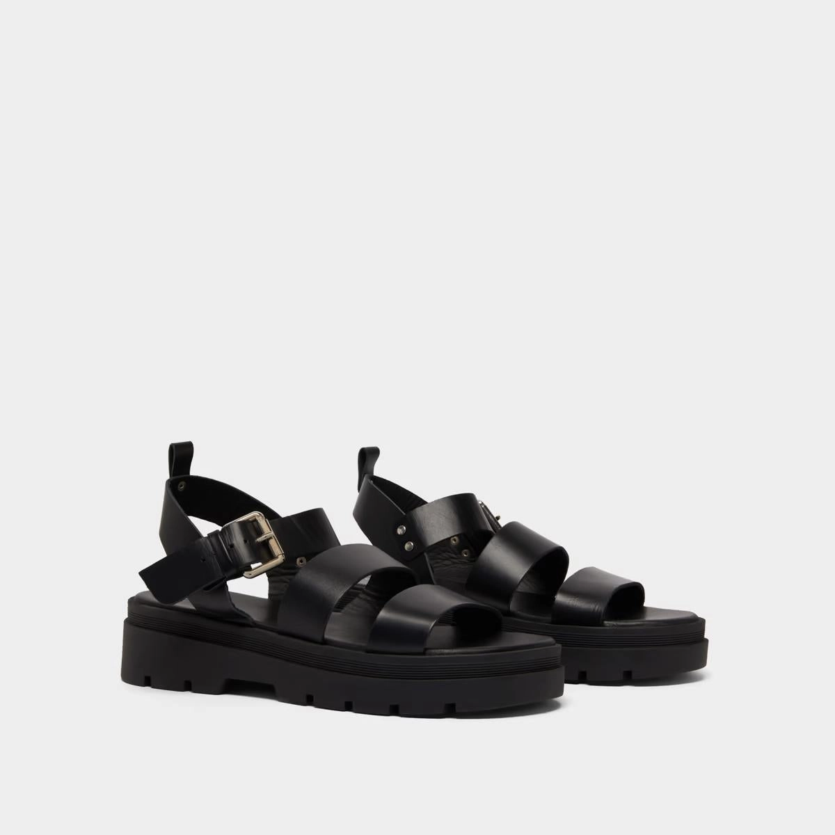 388- Priame Cuir Noir Stylish Footwear