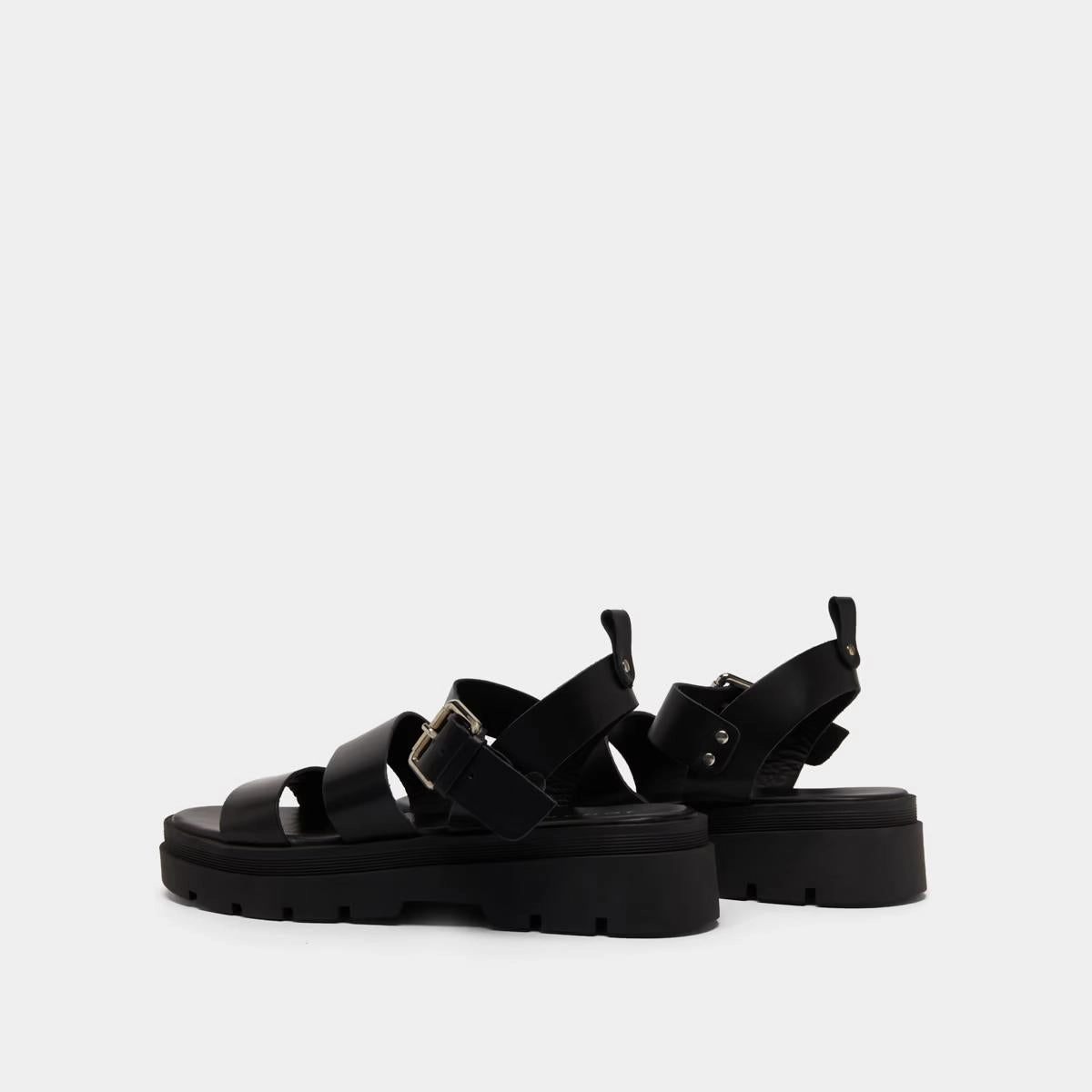 388- Priame Cuir Noir Stylish Footwear