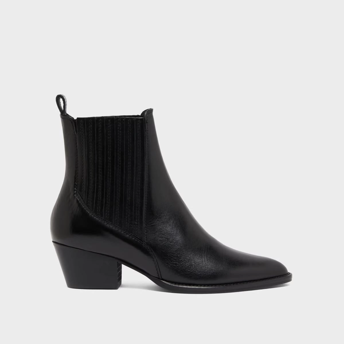 429- Bailey Cuir Noir Stylish Footwear