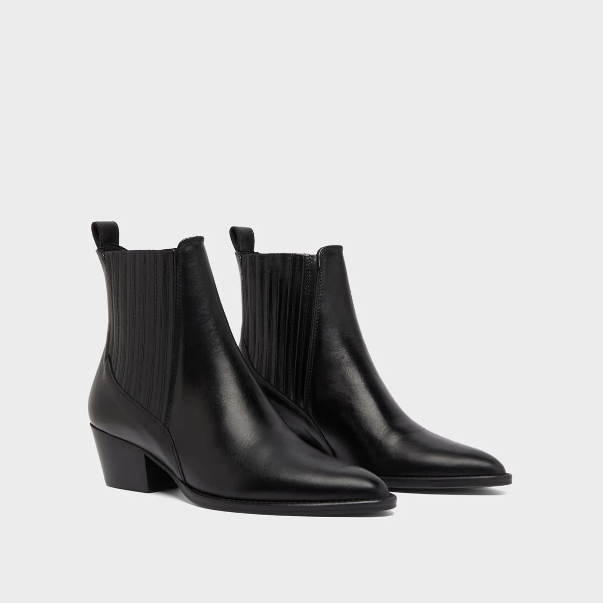 429- Bailey Cuir Noir Stylish Footwear
