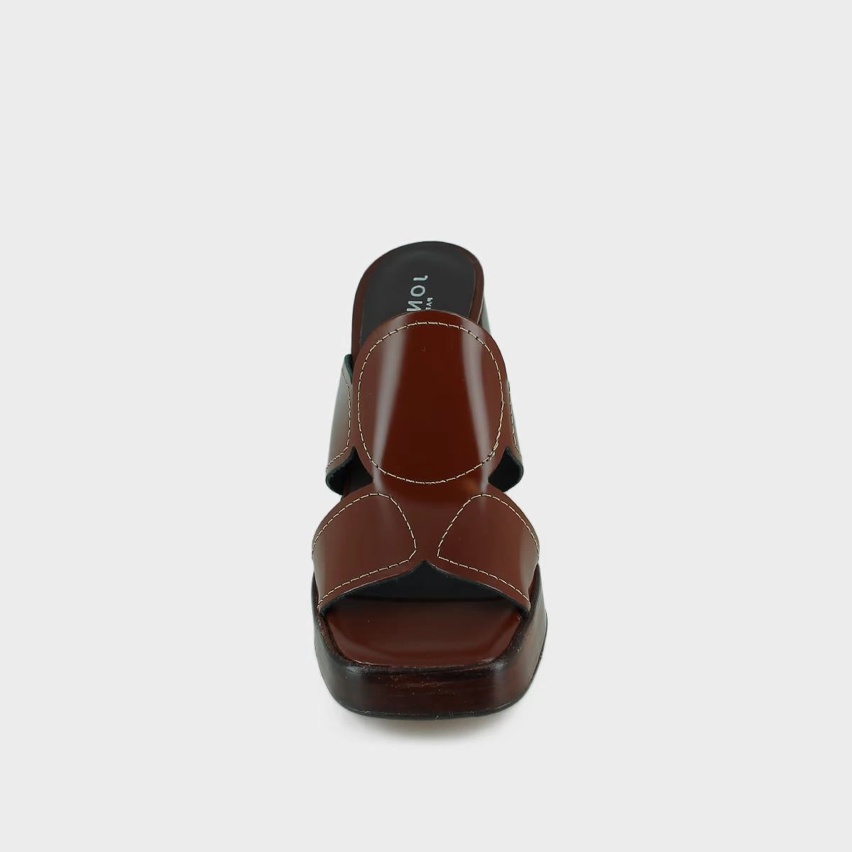 429- Belle Cuir Glace Marron Stylish Footwear