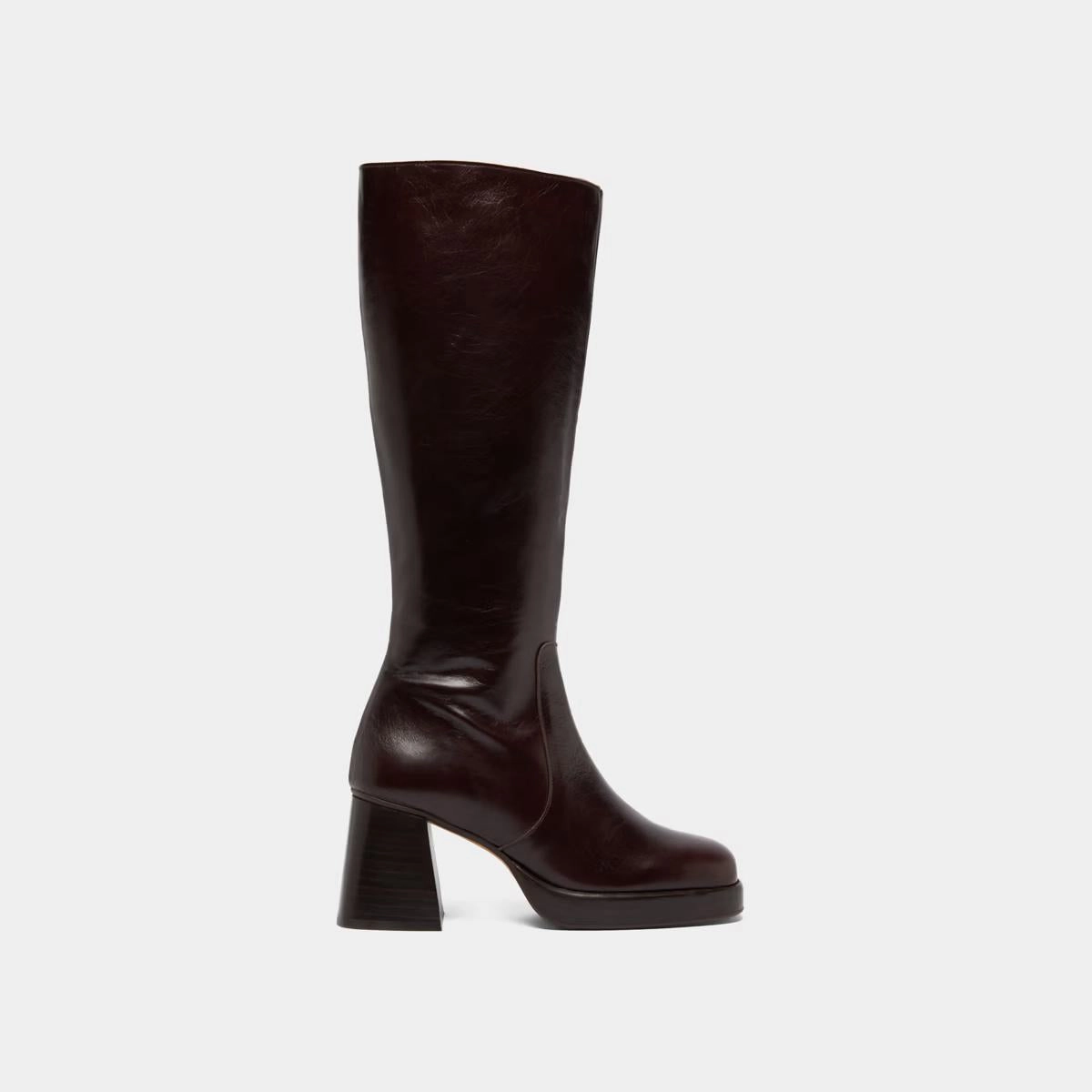 429- Betina Cuir Vieilli Chocolat Stylish Footwear