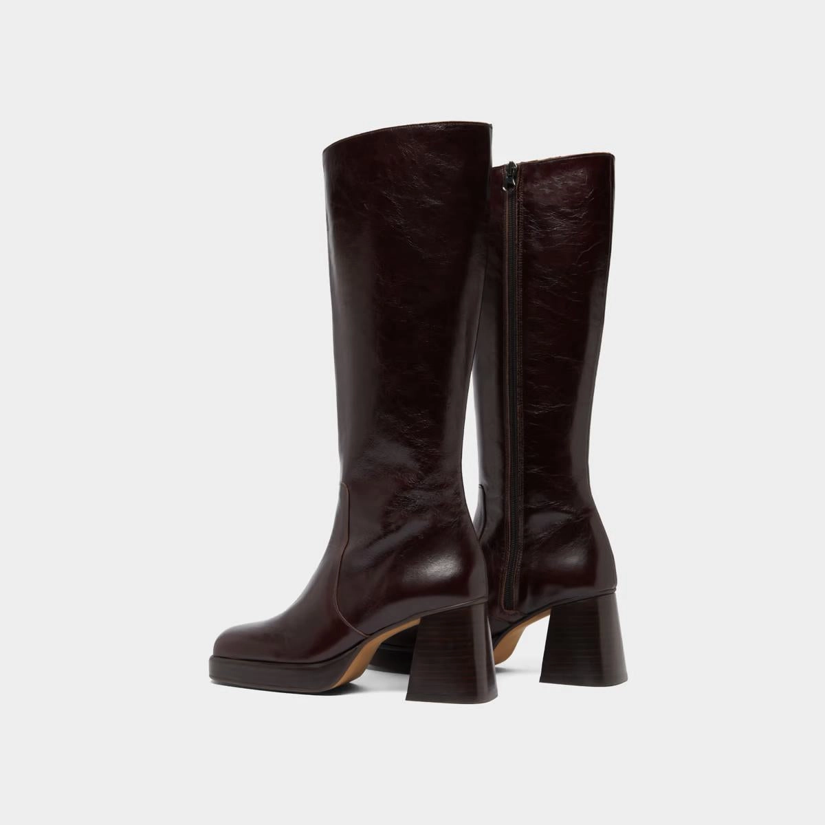 429- Betina Cuir Vieilli Chocolat Stylish Footwear