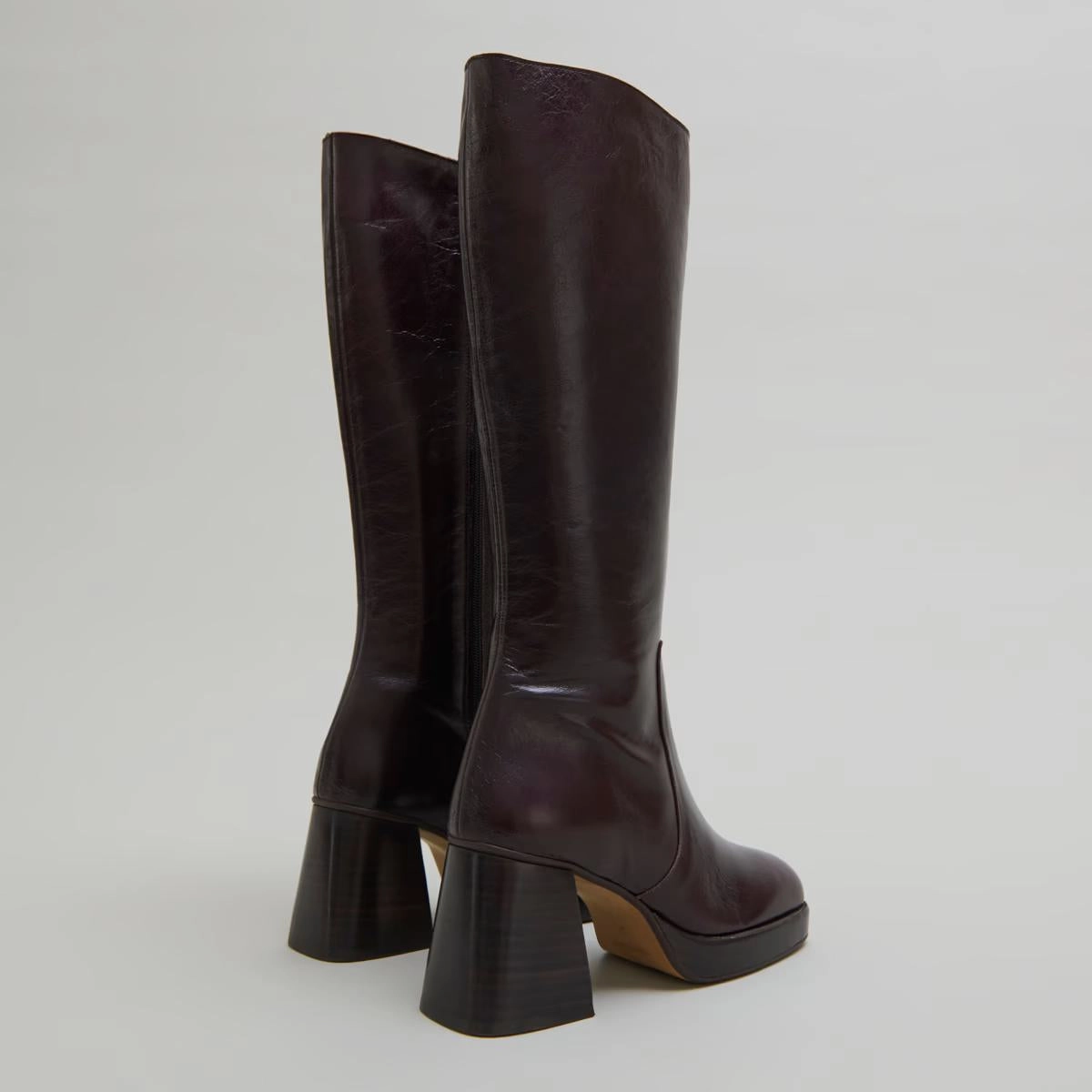 429- Betina Cuir Vieilli Chocolat Stylish Footwear
