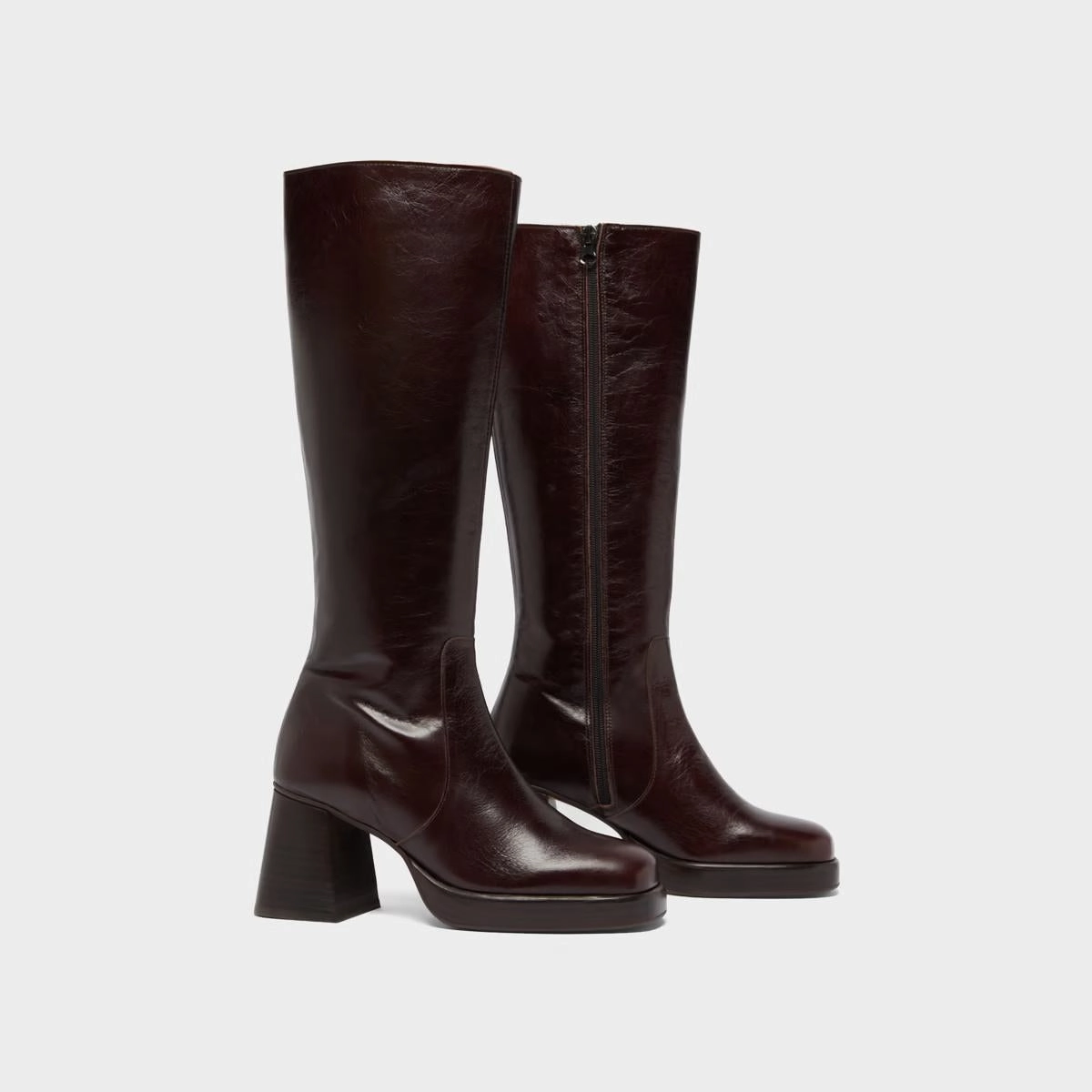 429- Betina Cuir Vieilli Chocolat Stylish Footwear
