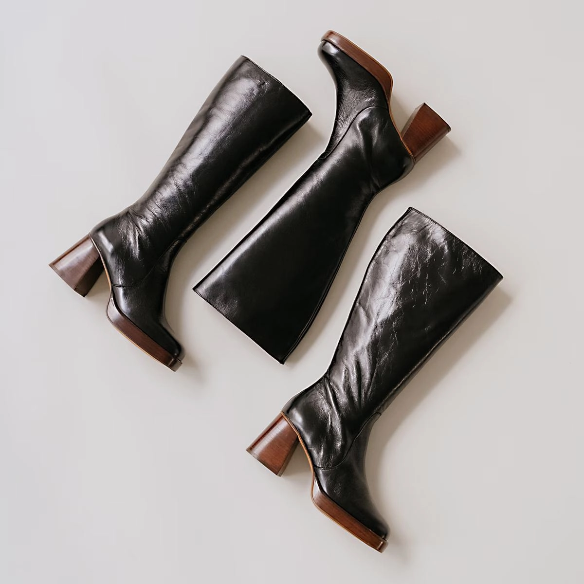 429- Betina Cuir Vieilli Noir Stylish Footwear