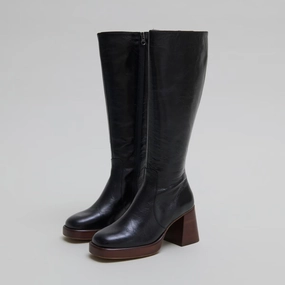 429- Betina Cuir Vieilli Noir Jonak women's stylish shoes with modern design