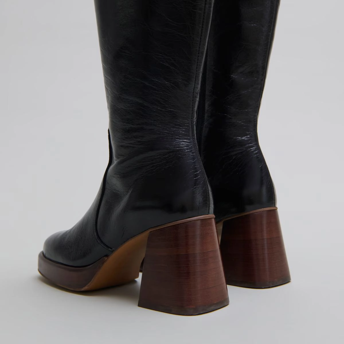 429- Betina Cuir Vieilli Noir Stylish Footwear