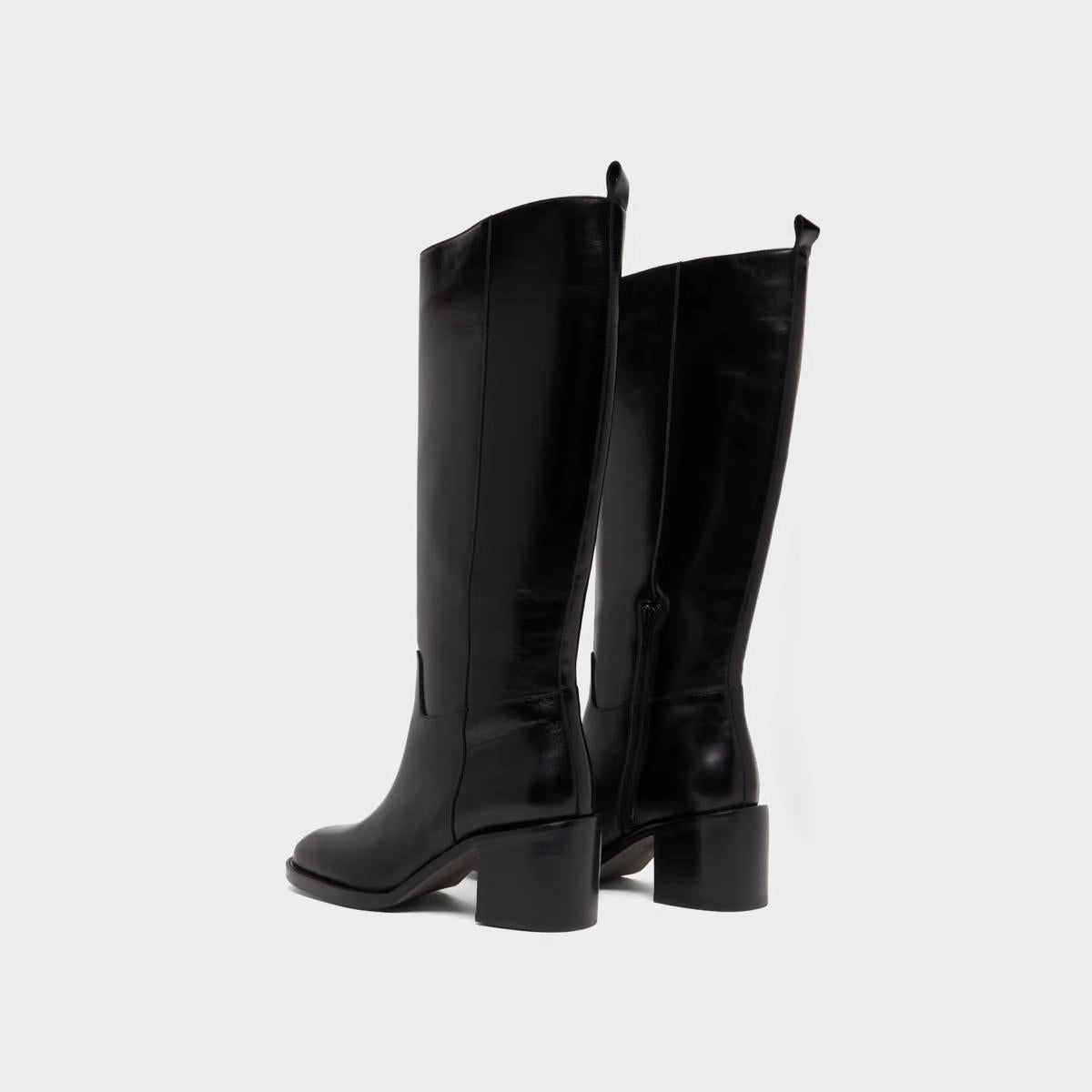 429- Bonnie Cuir Noir Stylish Footwear