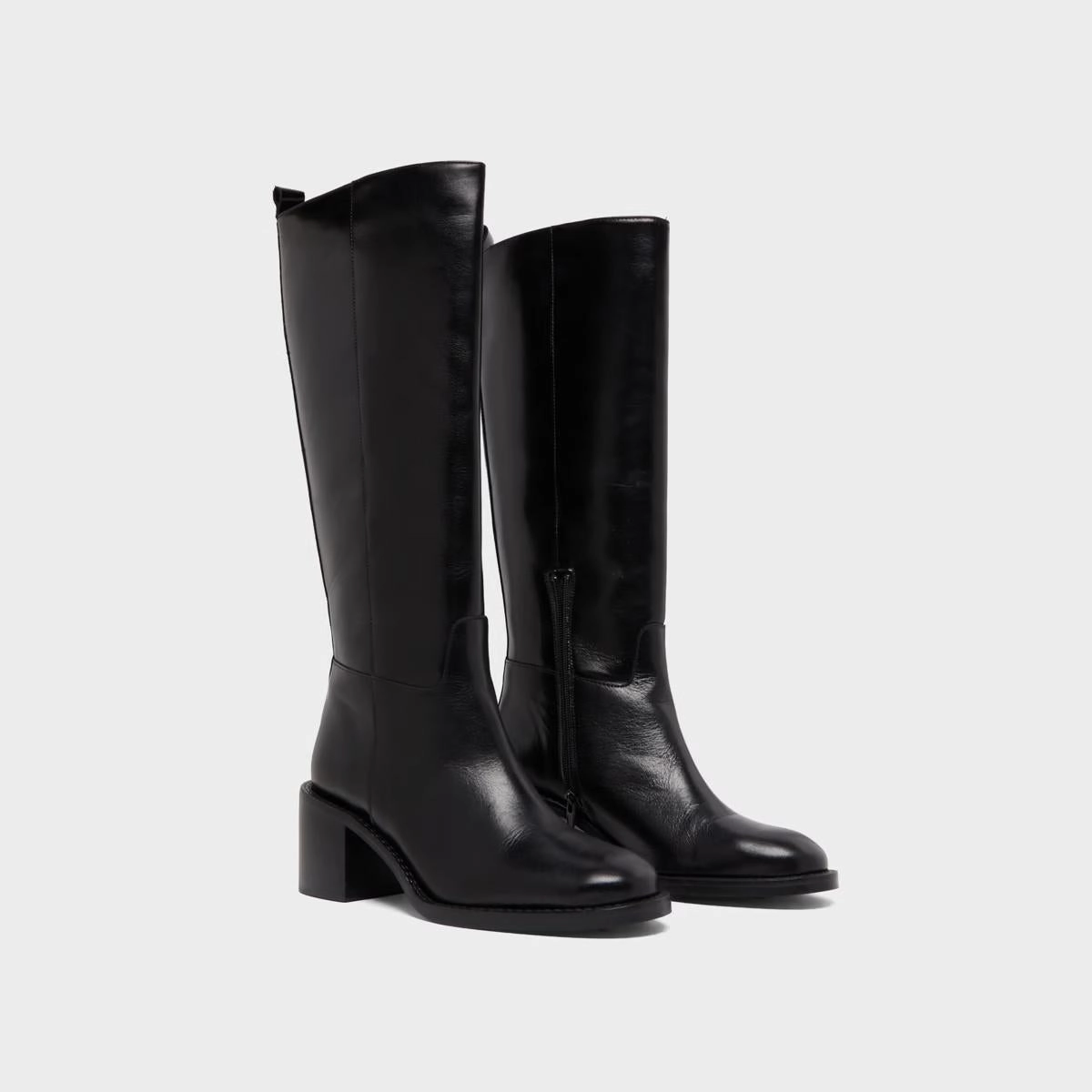 429- Bonnie Cuir Noir Stylish Footwear