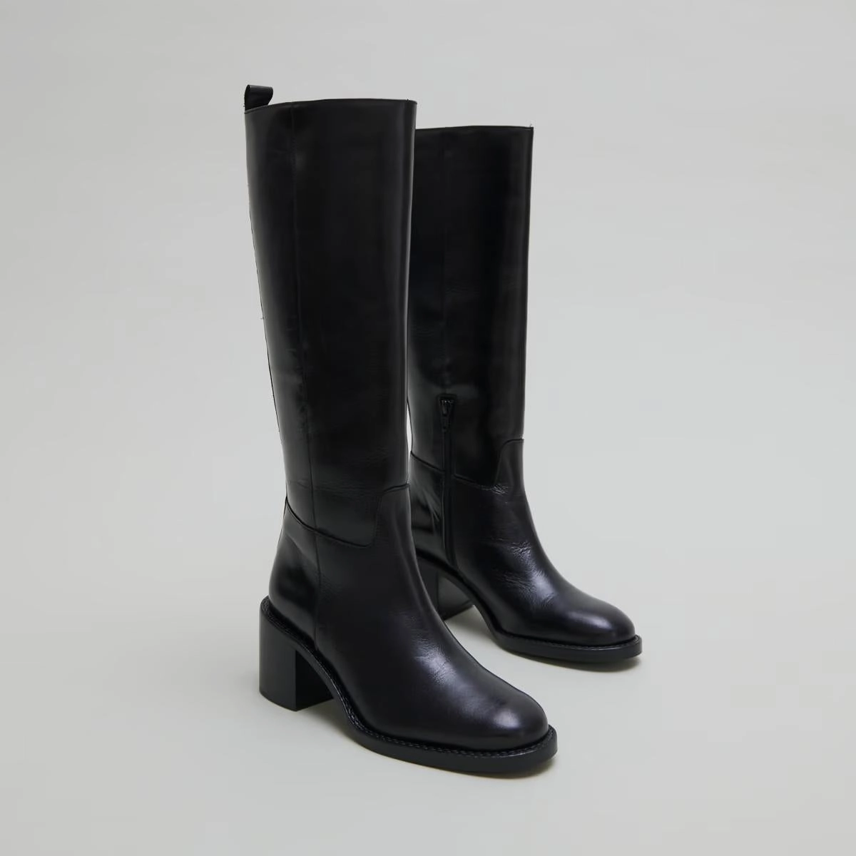 429- Bonnie Cuir Noir Stylish Footwear