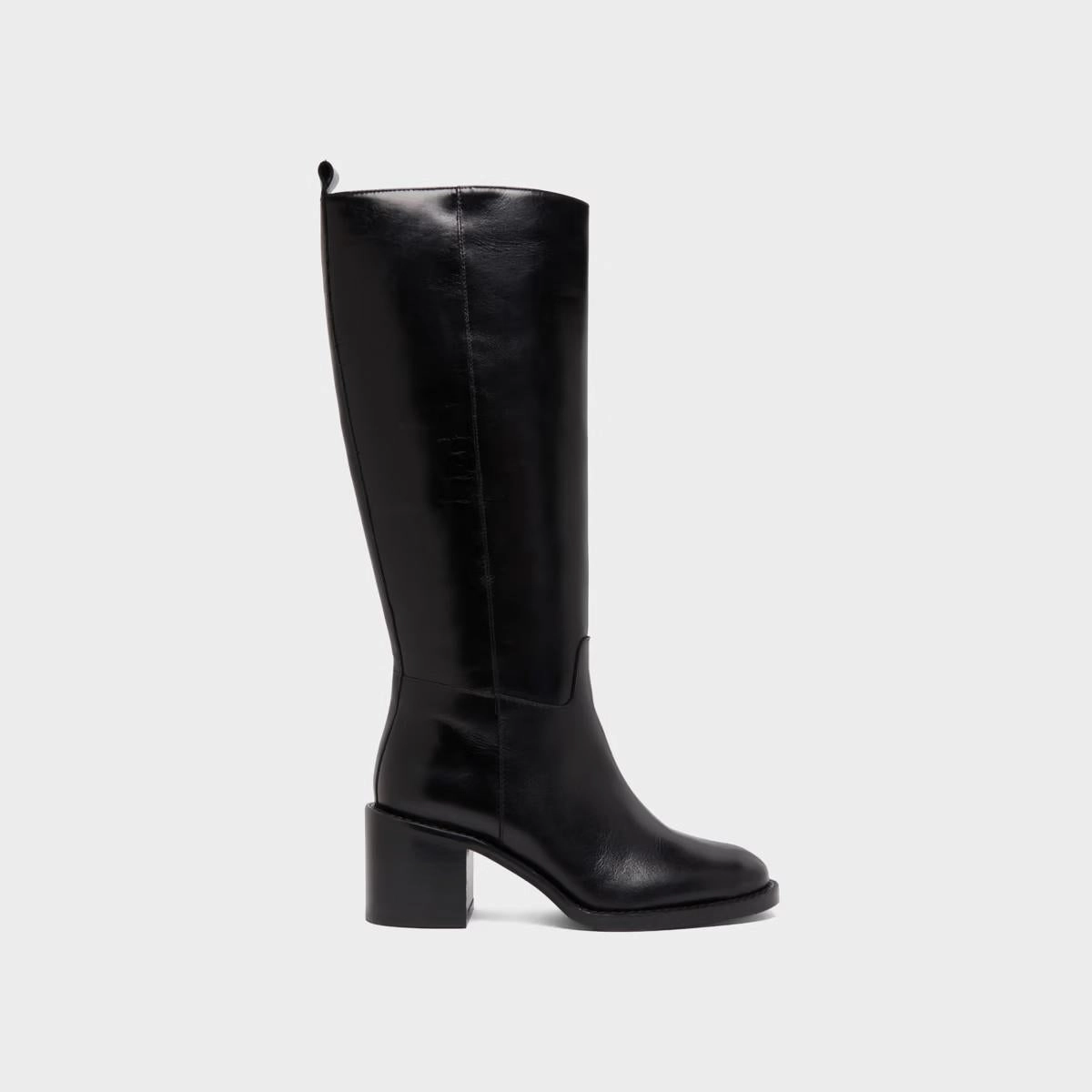 429- Bonnie Cuir Noir Stylish Footwear