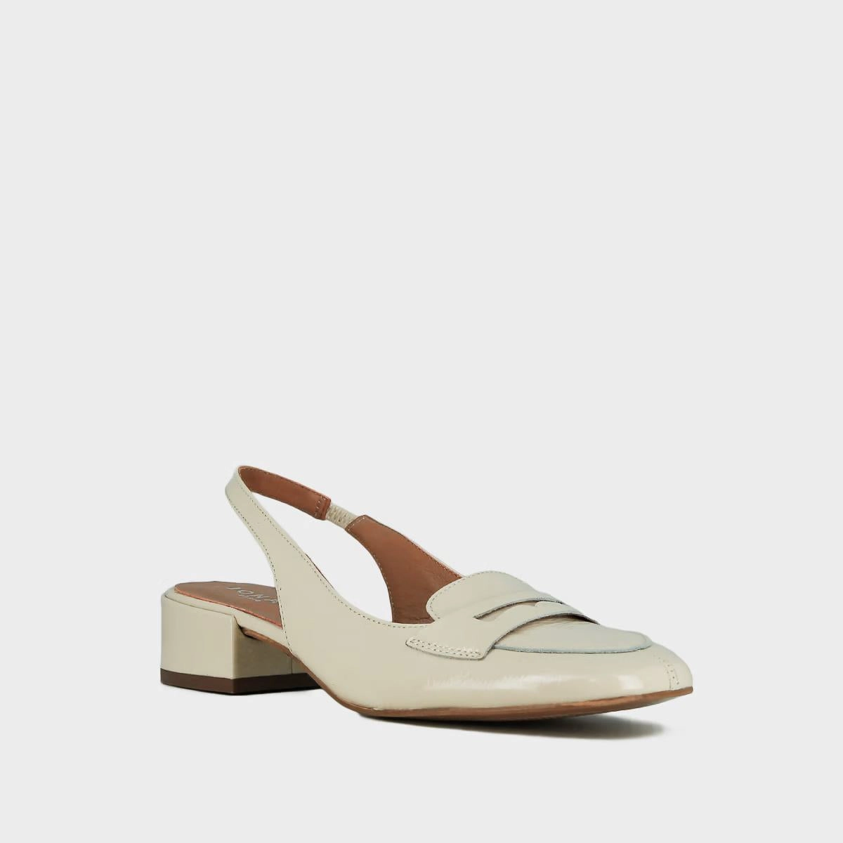 429- Bride Vernis Plisse Ecru Stylish Footwear