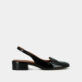 429- Bride Vernis Plisse Noir Jonak women's stylish shoes with modern design