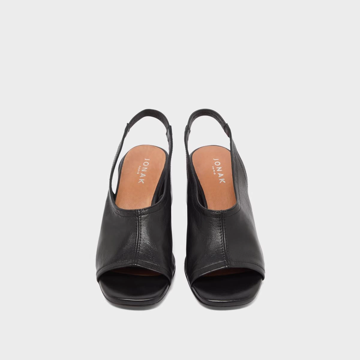 429- Brownie Cuir Noir Stylish Footwear