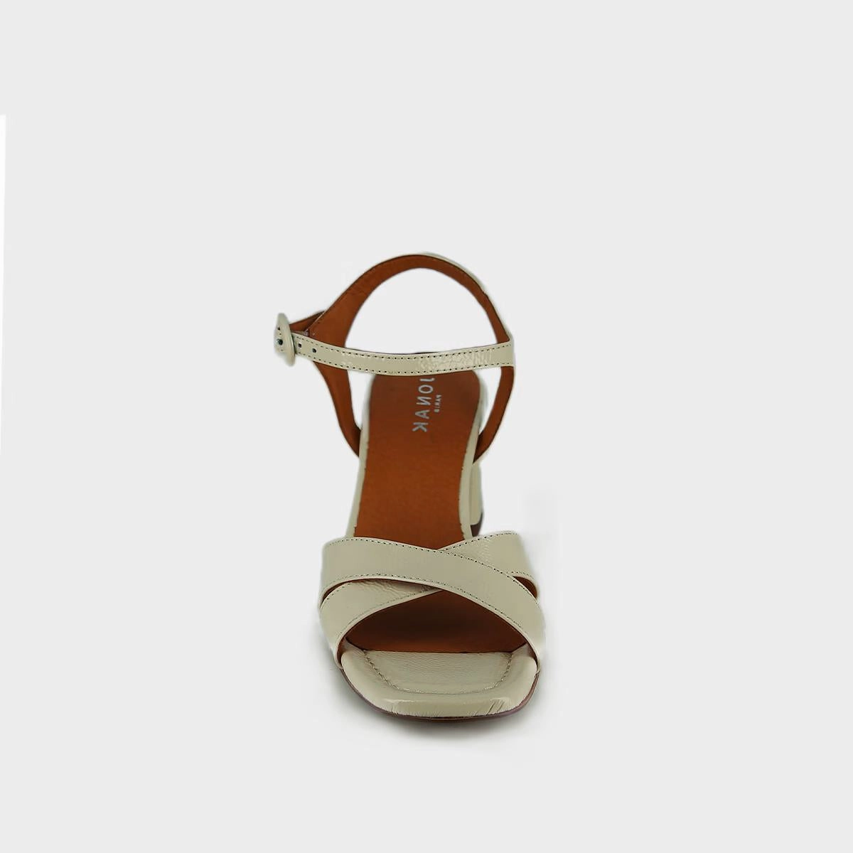 429-e Briella Vernis Pliss Ecru Stylish Footwear