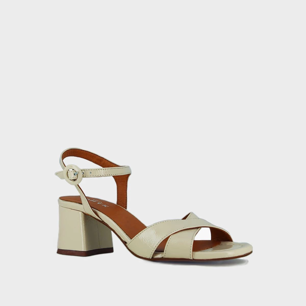 429-e Briella Vernis Pliss Ecru Stylish Footwear