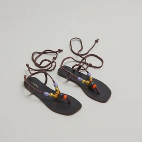 433- Sienna Cuir/corde Marron-Fonce-marron Jonak women's stylish shoes with modern design
