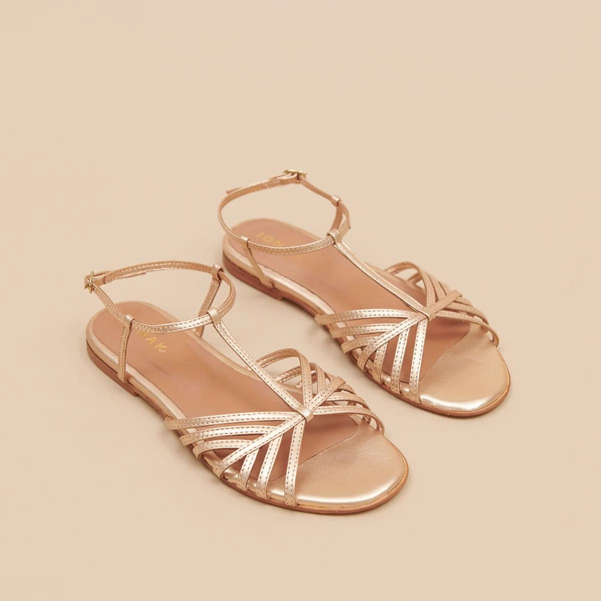 498-ise Wallonie Cuir Metall Or Stylish Footwear