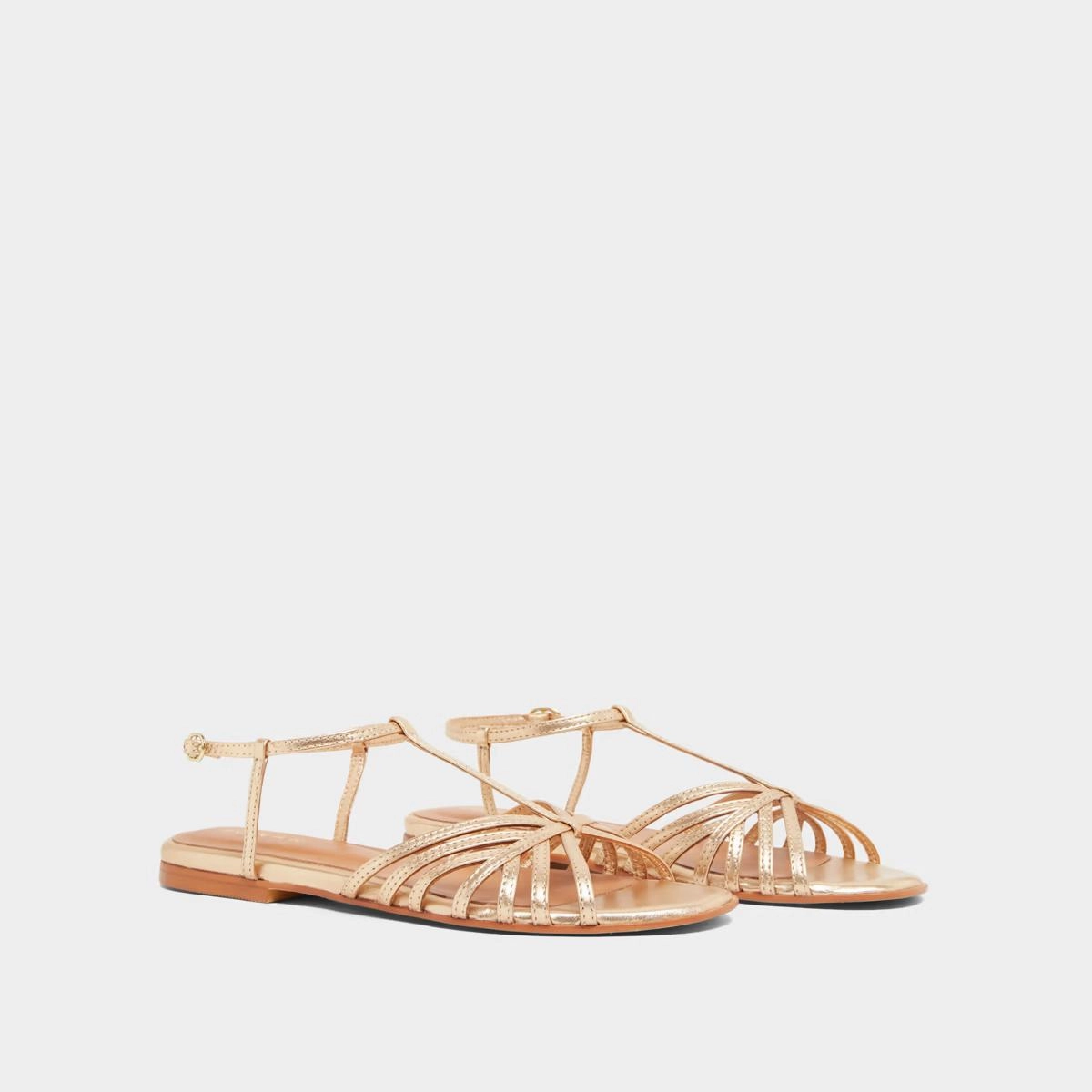 498-ise Wallonie Cuir Metall Or Stylish Footwear