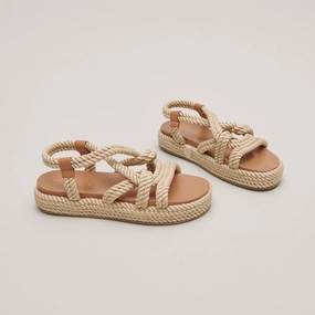 498- Wael Corde Beige Jonak women's stylish shoes with modern design