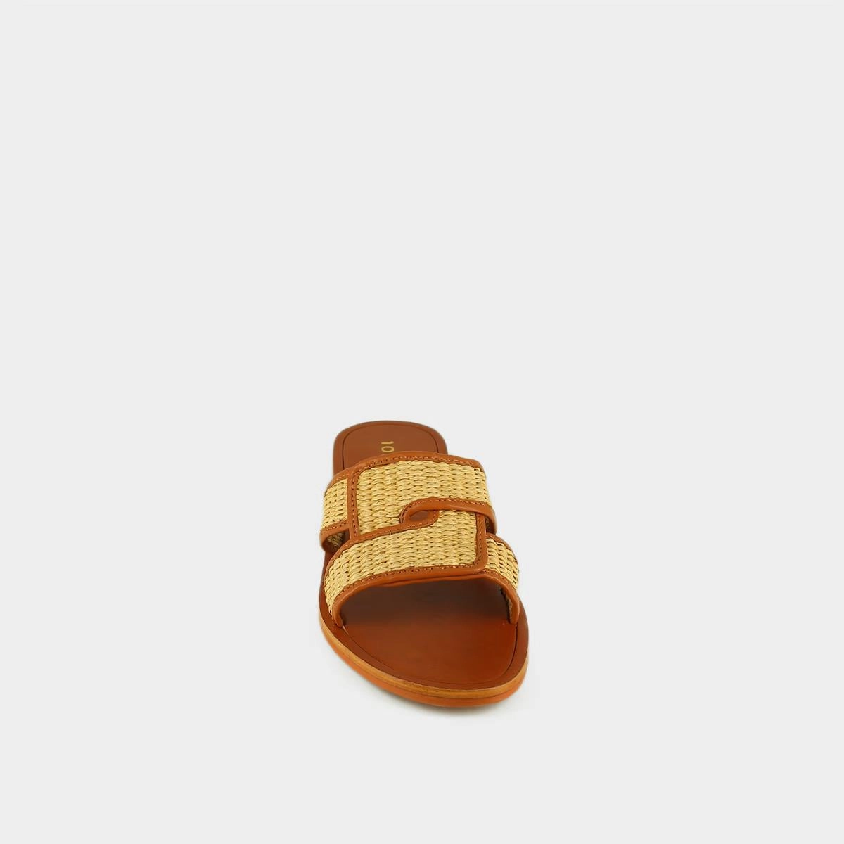 498- Wava Raphia/cuir Beige-camel Stylish Footwear