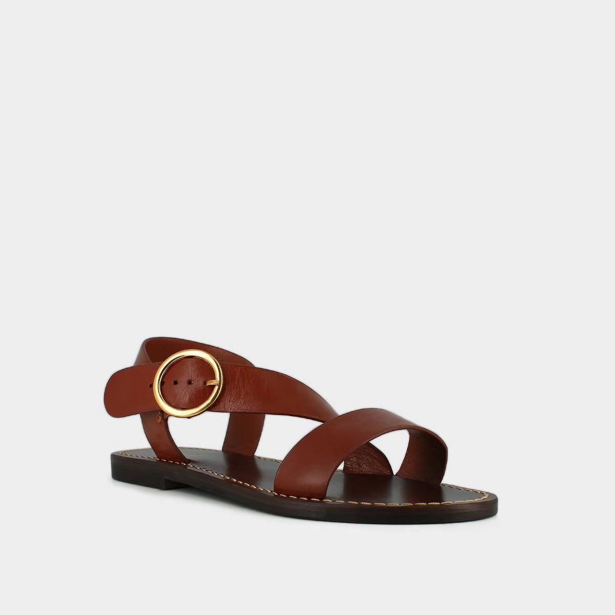 498- Welbi Cuir Cognac Stylish Footwear
