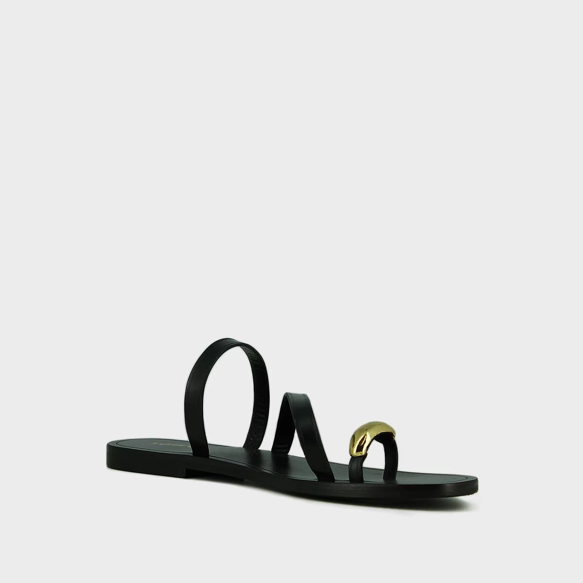 498- Wife Cuir Noir Stylish Footwear