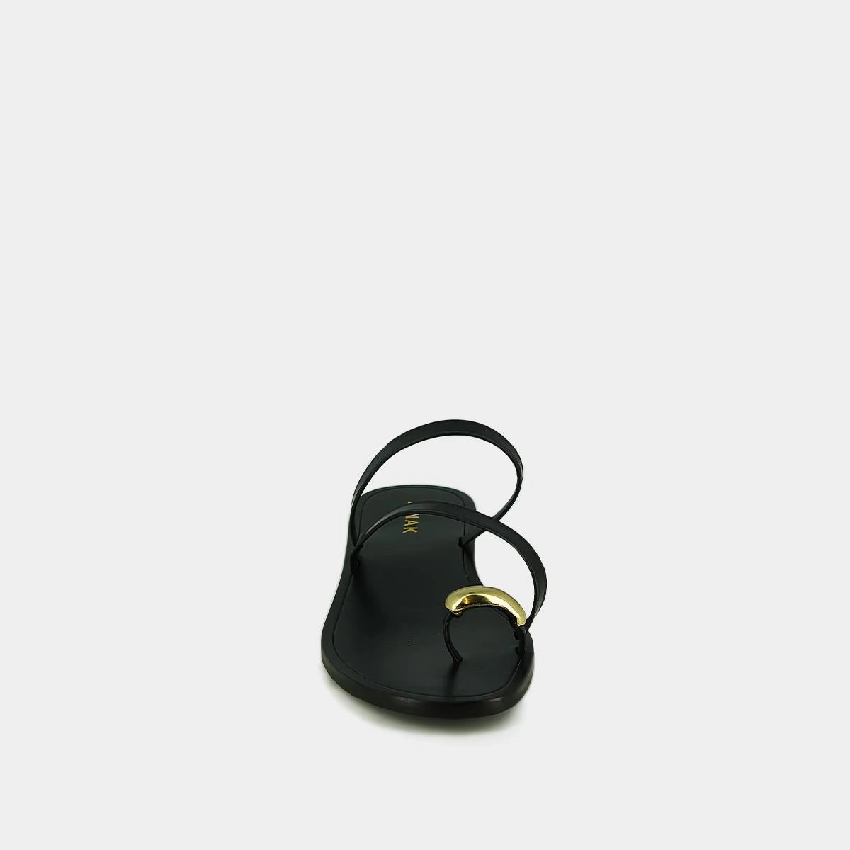 498- Wife Cuir Noir Stylish Footwear