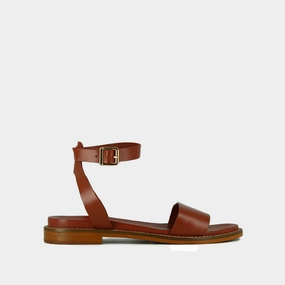 498- Wik Cuir Cognac Jonak women's stylish shoes with modern design