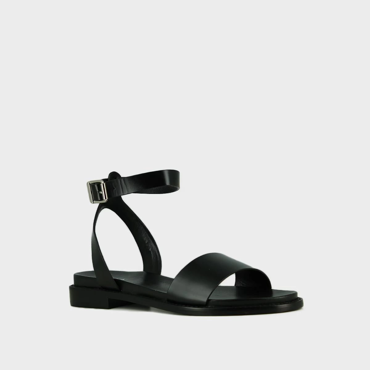 498- Wik Cuir Noir Stylish Footwear