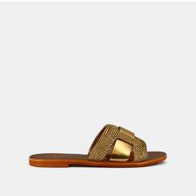 498- Wilou Corde/cuir Or-or Jonak women's stylish shoes with modern design