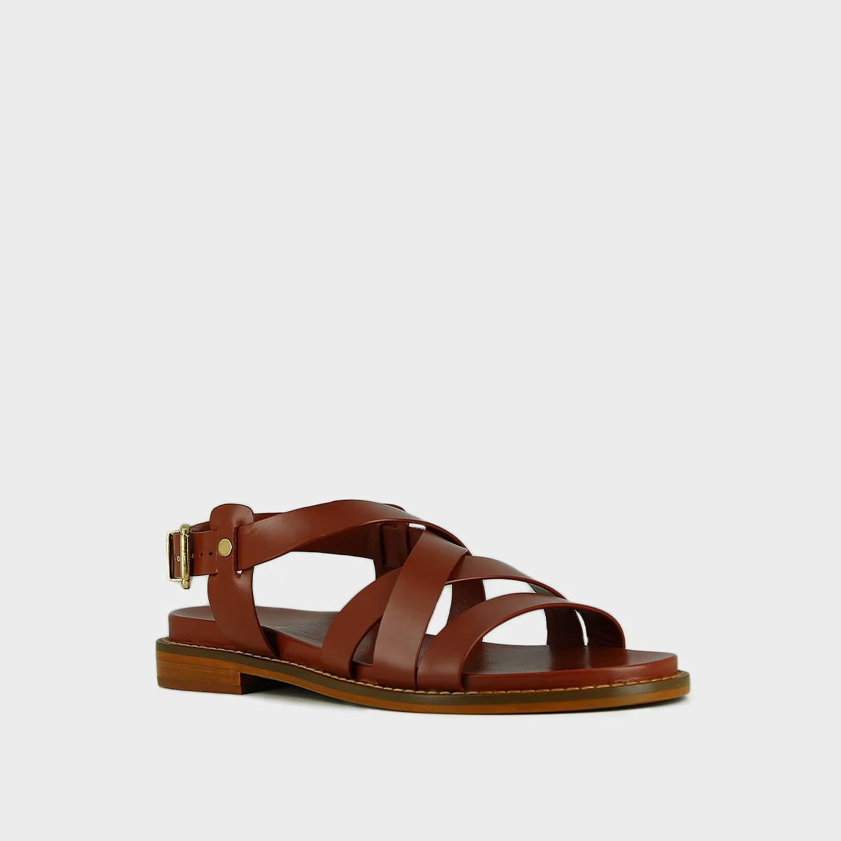 498- Woky Cuir Cognac Stylish Footwear